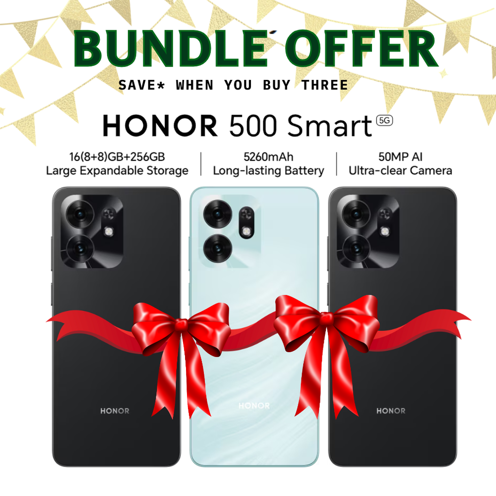 Bundle Offer: Honor 500 SMART 5G phones (8GB + 8GB Extended RAM